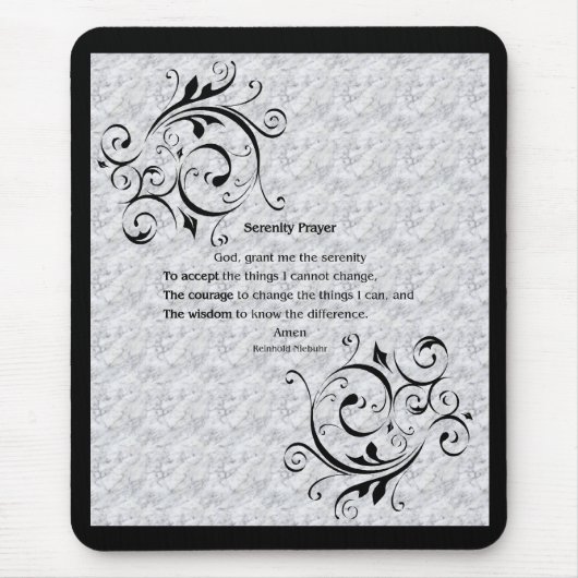 Serenity Prayer Poster Muismat (Voorkant)