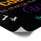 Serenity Prayer Poster, zwart, met meerdere kleure Poster (Hoek)