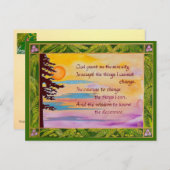 Serenity Prayer postkaart/briefkaart Briefkaart (Voorkant / Achterkant)