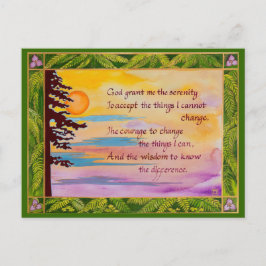 Serenity Prayer postkaart/briefkaart Briefkaart