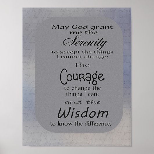Serenity Prayer — print (Voorkant)
