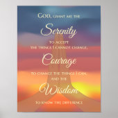 Serenity Prayer Print - Sunrise (Voorkant)