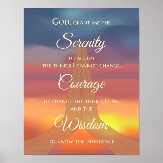 Serenity Prayer Print - Sunrise (Voorkant)
