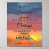 Serenity Prayer Print - Sunrise (Voorkant)