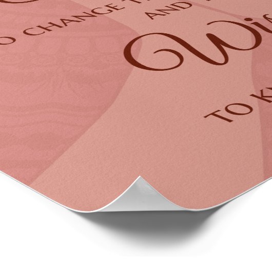 Serenity Prayer Print - Warm Roos Roze (Hoek)