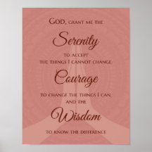 Serenity Prayer Print - Warm Roos Roze