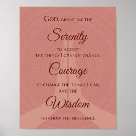 Serenity Prayer Print - Warm Roos Roze