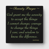 Serenity Prayer Quote Plaque Fotoplaat (Voorkant)