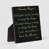 Serenity Prayer Quote Plaque Fotoplaat (Voorkant)