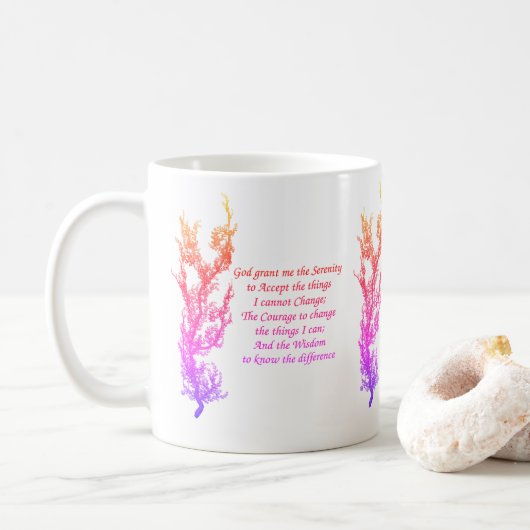 Serenity Prayer Rainbow Inspirerend Koffiemok (Met donut)