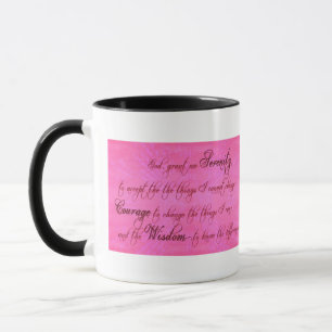 Serenity Prayer Ringer Mok, magenta roze Mok