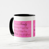 Serenity Prayer Ringer Mok, magenta roze Mok (Voorkant links)
