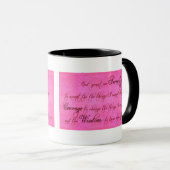 Serenity Prayer Ringer Mok, magenta roze Mok (Voorkant rechts)