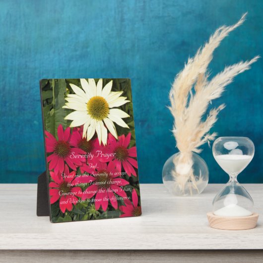 Serenity Prayer Rode Coneflowers Bloemen Fotoplaat (Zijkant)