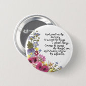 Serenity Prayer Ronde Button 5,7 Cm (Voorkant /achterkant)