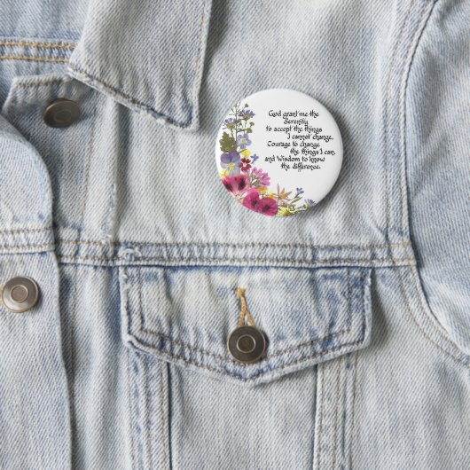 Serenity Prayer Ronde Button 5,7 Cm (In situ)