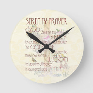 Serenity Prayer Ronde Klok