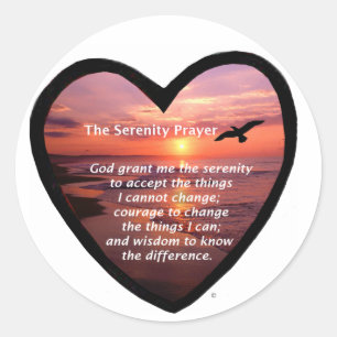 Serenity Prayer Ronde Sticker