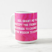 Serenity Prayer Roos Pink Mok (Voorkant links)