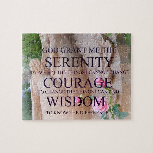 Serenity Prayer Rozen Puzzle Legpuzzel (Horizontaal)