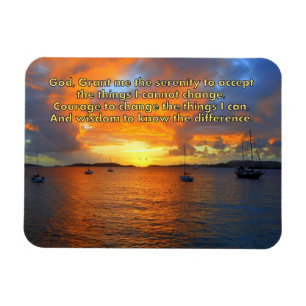 Serenity Prayer Sailboten bij Sunset Magnet Magneet