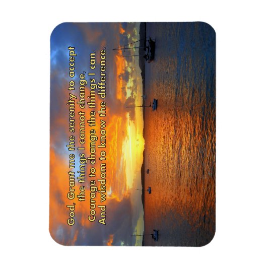 Serenity Prayer Sailboten bij Sunset Magnet Magneet (Verticaal)