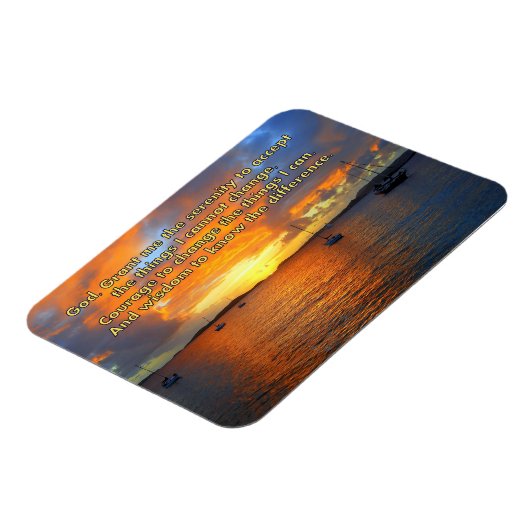 Serenity Prayer Sailboten bij Sunset Magnet Magneet (Linkerzijde)