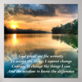 Serenity Prayer Schilderachtig Canvas Poster (Voorkant)