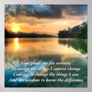 Serenity Prayer Schilderachtig Canvas Poster