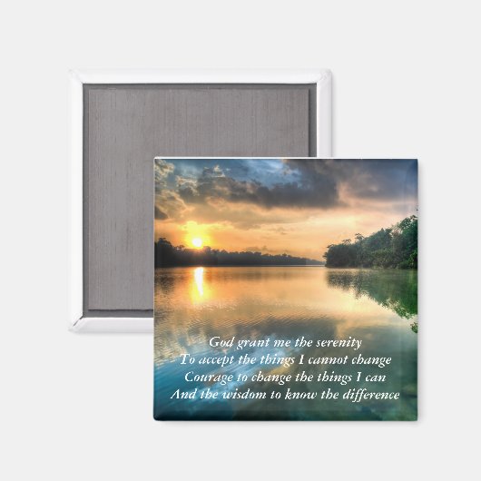 Serenity Prayer Schilderachtig magneet (Voorkant / Achterkant)