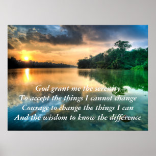 Serenity Prayer Schilderachtig Poster