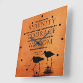 Serenity Prayer: Seagulls Vierkante Klok (Hoek)