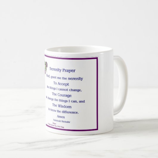 Serenity Prayer Short Koffiemok (Voorkant rechts)