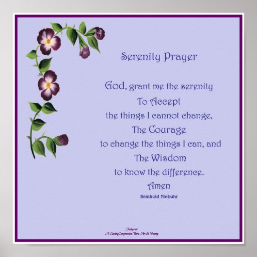 Serenity Prayer Short Poster (Voorkant)
