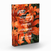 Serenity Prayer Sinaasappel Lily Floral Foto (Links)