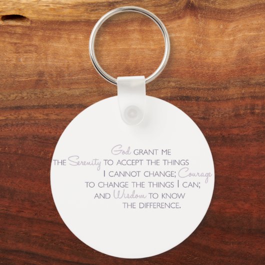 Serenity Prayer Sleutelhanger (Voorkant)
