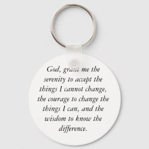 Serenity Prayer Sleutelhanger, eenvoudig en schoon Sleutelhanger