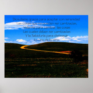 Serenity Prayer/Spaans poster/Motivatie Poster
