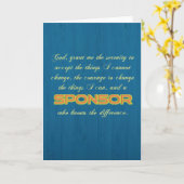 'Serenity Prayer / Sponsor' Funny Sobriety Kaart (Gele Bloem)