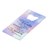 Serenity Prayer Stainless Steel Bottle Opener Creditkaart Flessenopener (Voorkant Gekanteld)