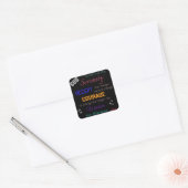 Serenity Prayer Stickers, Zwart multi kleur Vierkante Sticker (Envelop)