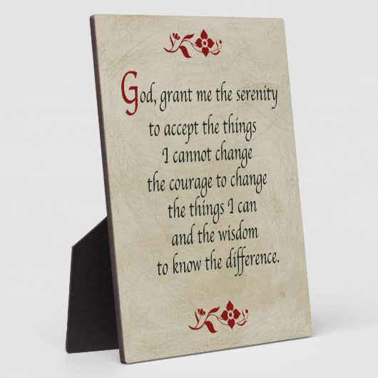 Serenity Prayer/ stijl Fotoplaat (Zijkant)