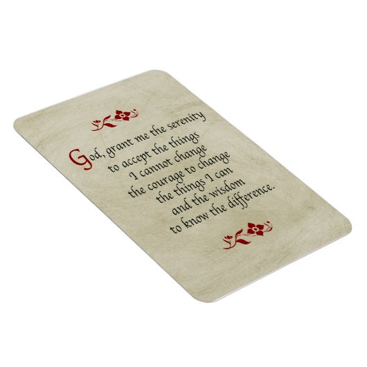 Serenity Prayer/ stijl Magneet (Rechterzijde)