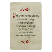 Serenity Prayer/ stijl Magneet (Verticaal)