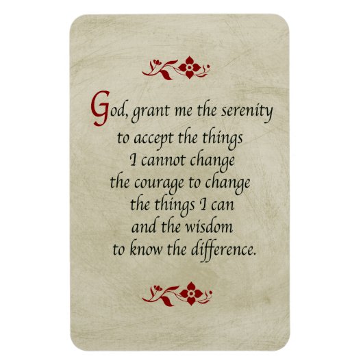 Serenity Prayer/ stijl Magneet (Verticaal)