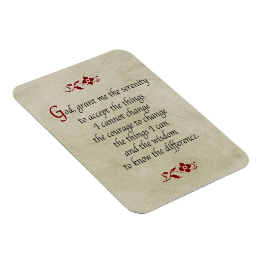 Serenity Prayer/ stijl Magneet (Rechterzijde)