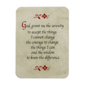 Serenity Prayer/ stijl Magneet (Verticaal)