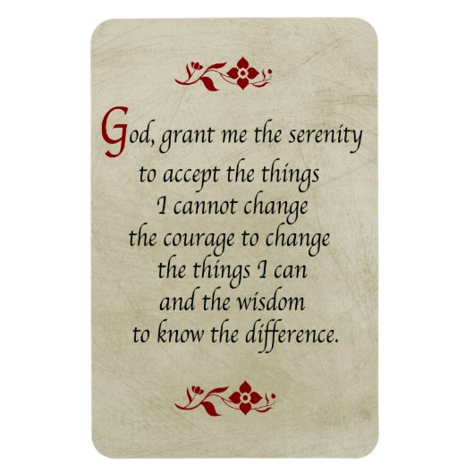 Serenity Prayer/ stijl Magneet (Verticaal)
