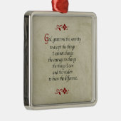 Serenity Prayer/ stijl Metalen Ornament (Rechts)