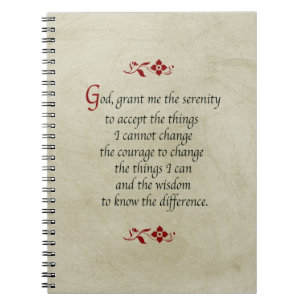 Serenity Prayer/ stijl Notitieboek
